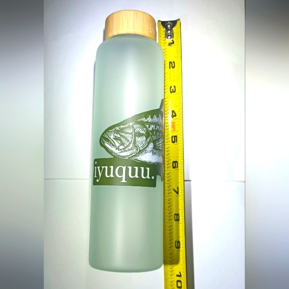 Fish Print Glass Bottle NIP - Picture 2 of 9